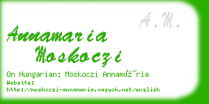 annamaria moskoczi business card